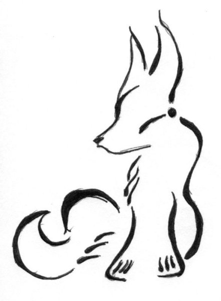 Легкие тату лиса