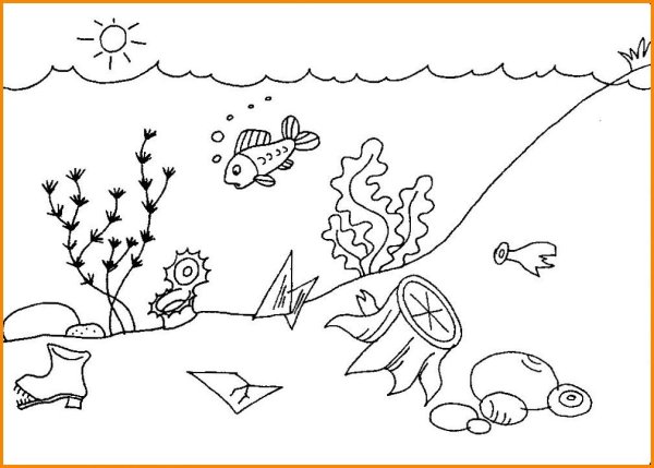 Раскраски на тему вода для детей