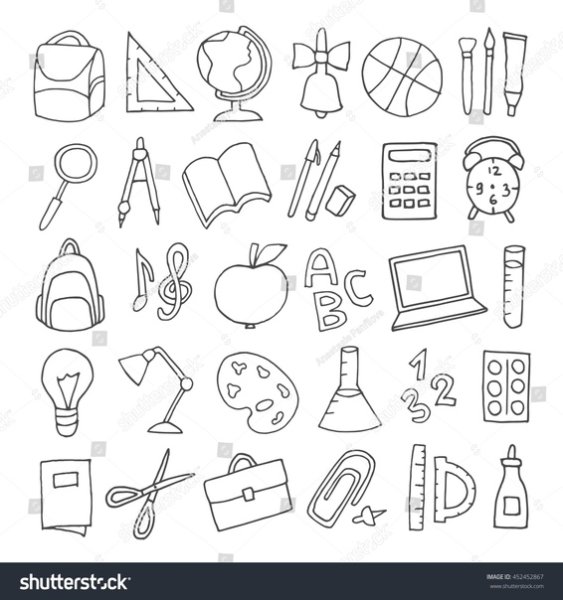 Школьные принадлежности для распечатывания