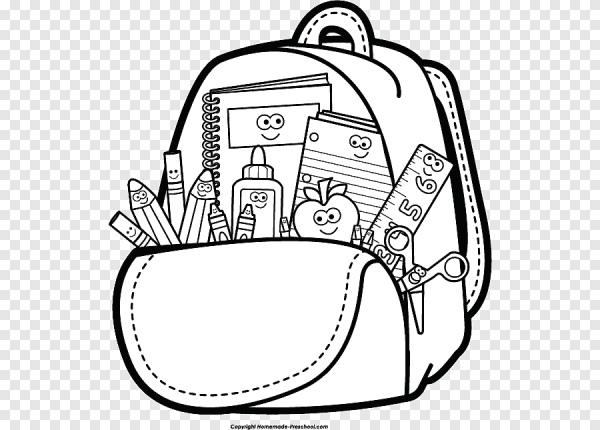 Раскраска школьные принадлежности для детей