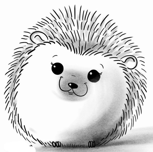 Ежик рисунок