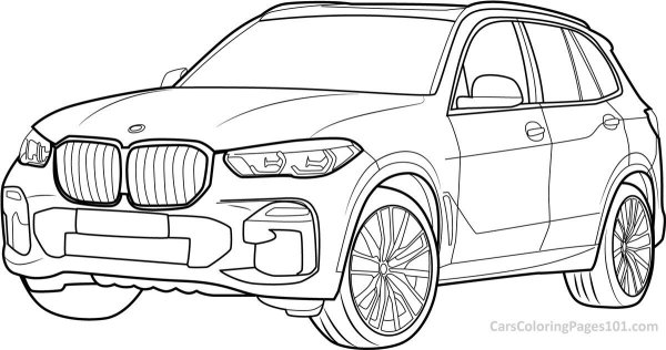 БМВ х5 вектор чб