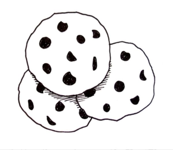 Печенька черно белая