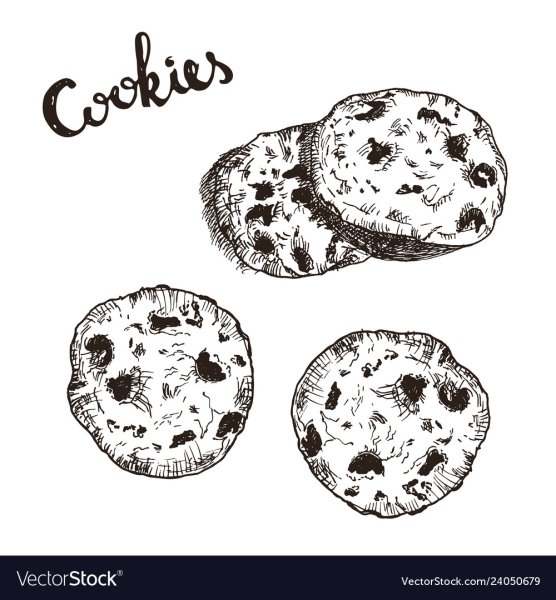 Печенье рисунок скетч