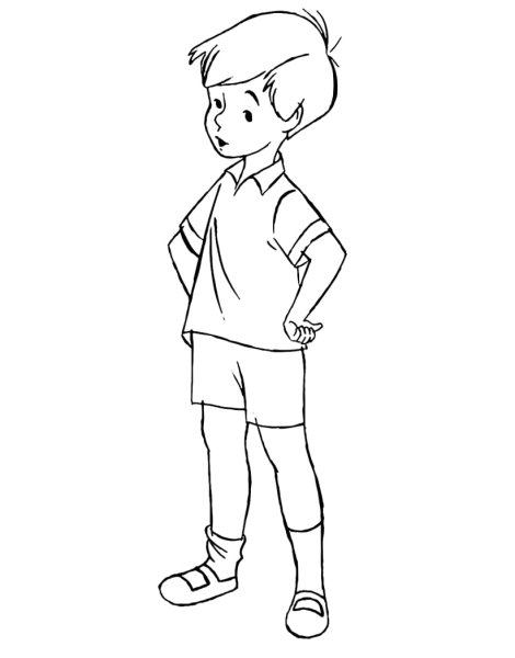 Раскраска Кристофер Робин