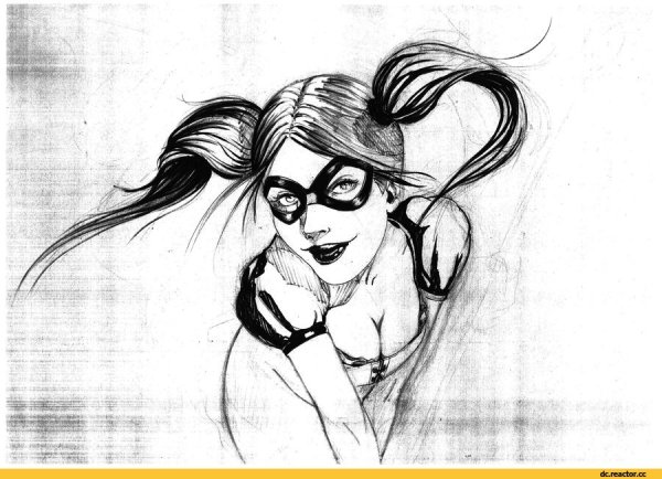 Харли Квин черно белый