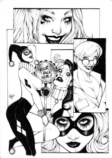 Тату Харли Квинн эскизы