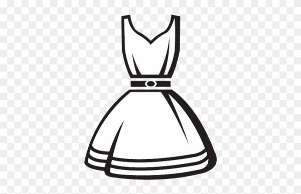 Платье вектор черно белое