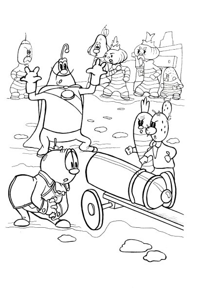 Чиполлино трафарет