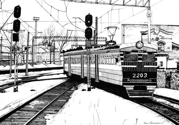 Железная дорога в графике