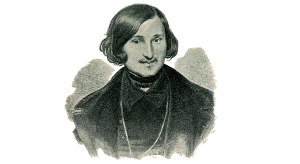 Гоголь Николай Васильевич на белом фоне