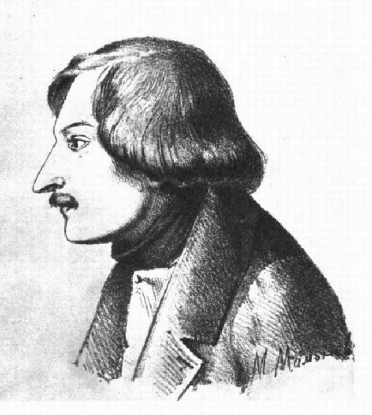 Гоголь портрет в профиль