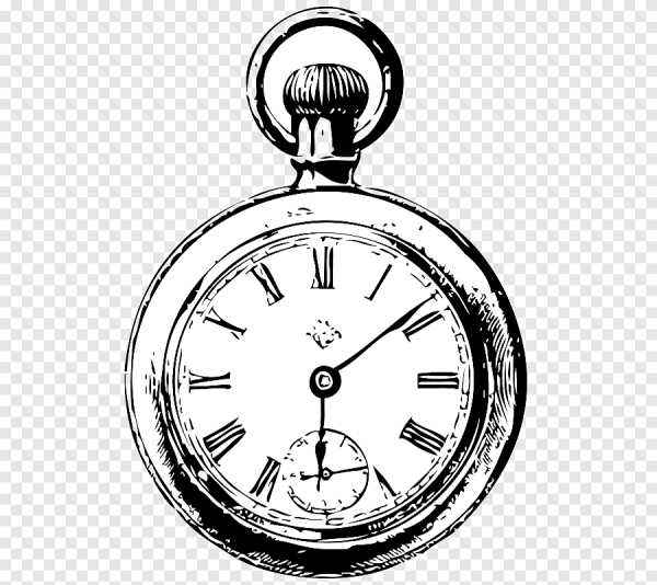 Карманные часы рисунок