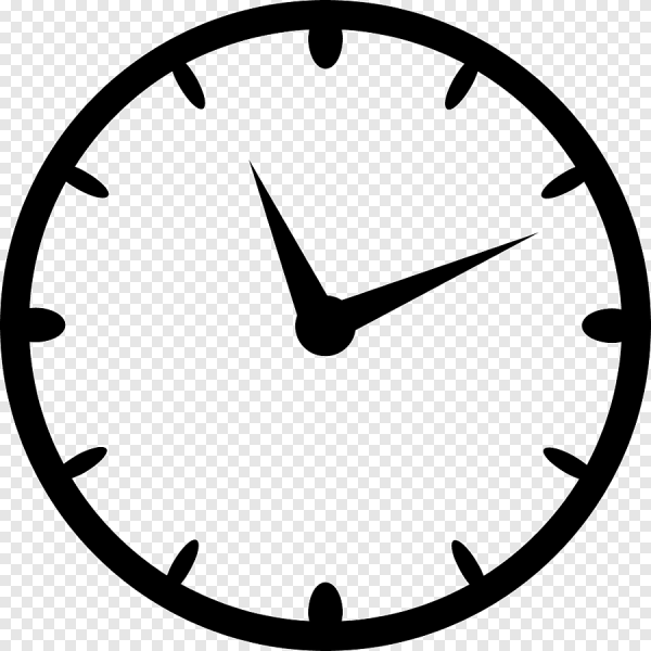 Часы черно белые