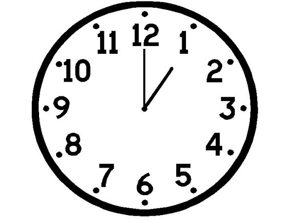 Часы черно белые