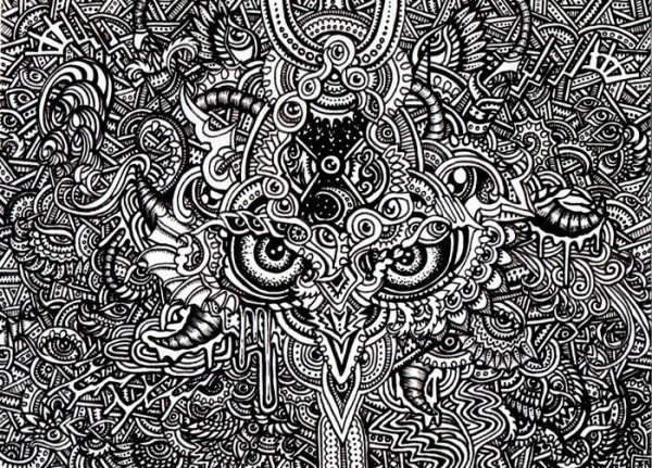 Черно белые психоделические