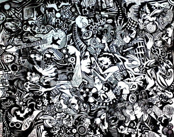 Психоделика черной ручкой