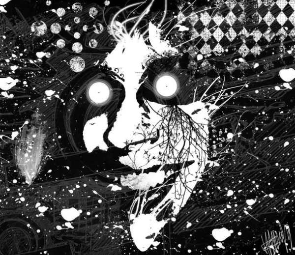 Психоделика черно белая