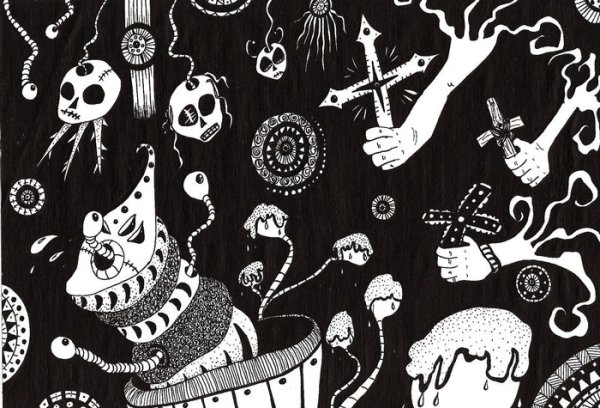 Психоделический черобелый