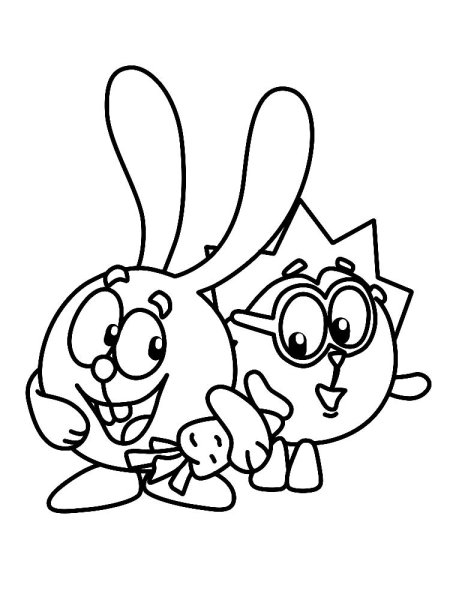 Раскраска Смешарики Крош