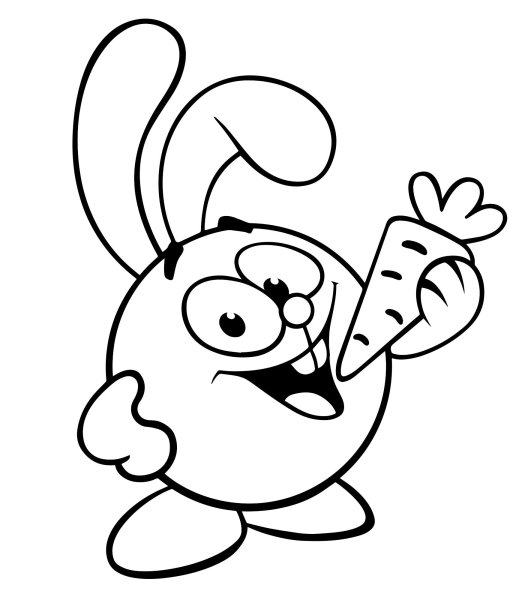 Крош из смешариков раскраска