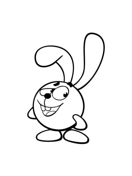 Смешарики раскраска для детей Крош