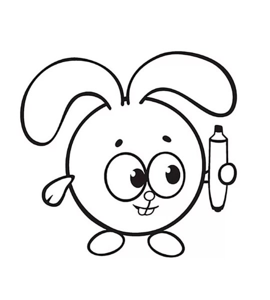 Раскраска Смешарики Крош