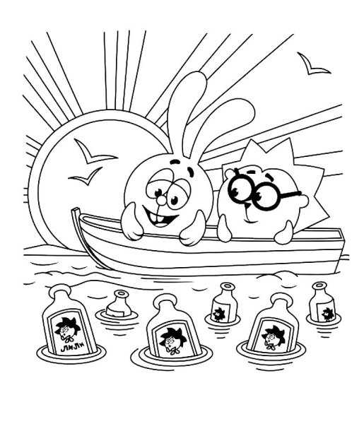 Крош из смешариков раскраска