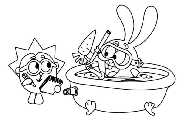 Крош раскраска