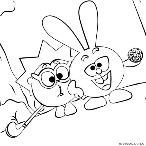 Раскраска Смешарики Крош