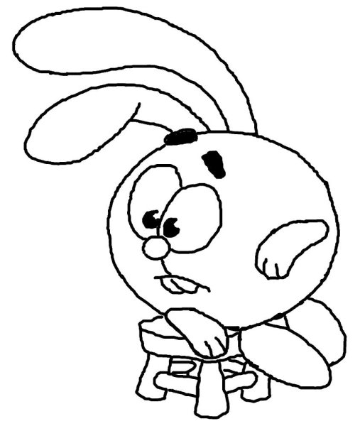 Смешарики раскраска Копатыч