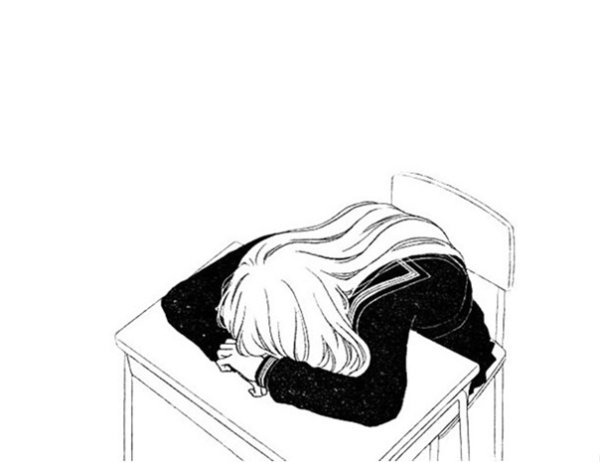 Грустные и уставшие рисунок