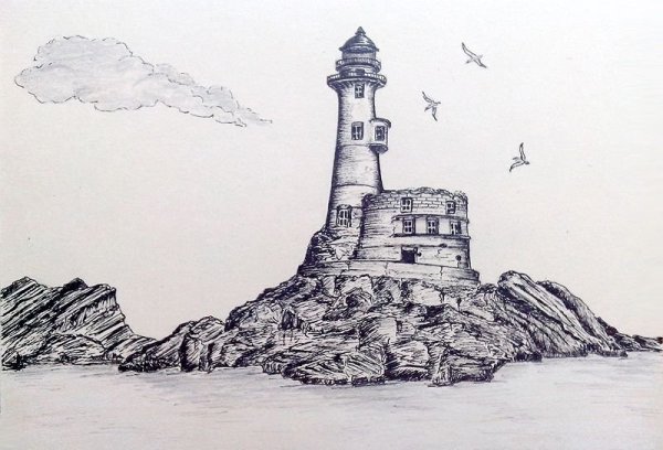 Сахалинский Маяк Анива эскиз