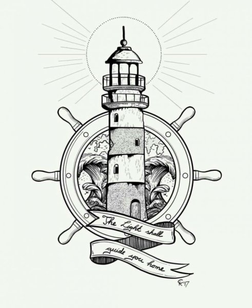 Морские тату Маяк