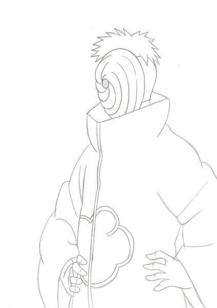 Раскраска Наруто Тоби