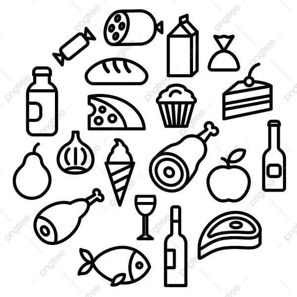 Пиктограмма продукты питания вектор