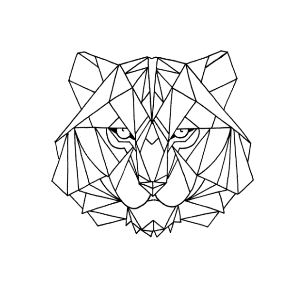 Тигр из линий