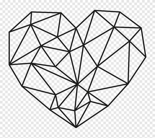 Сердце из геометрических фигур