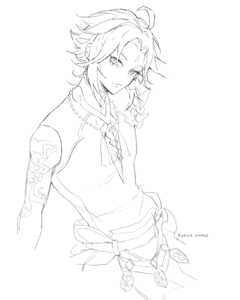 Genshin Impact Сяо скетч