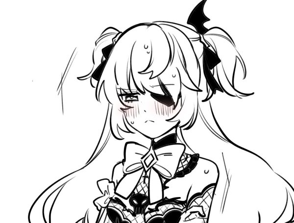 Геншин Импакт черно белые