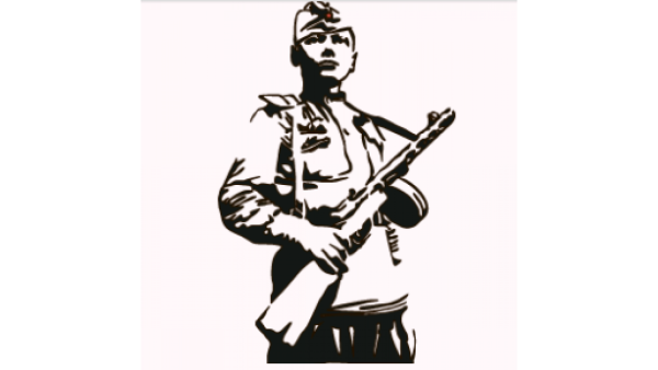 Силуэт советского солдата