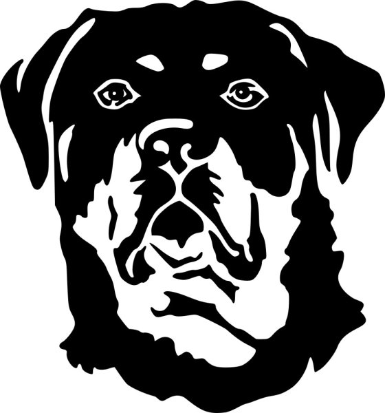 Трафарет ротвейлера