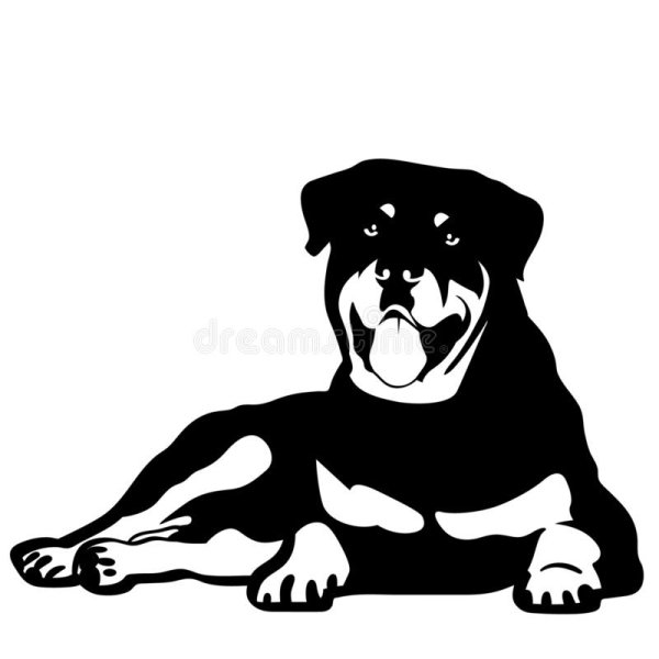 Ротвейлер силуэт