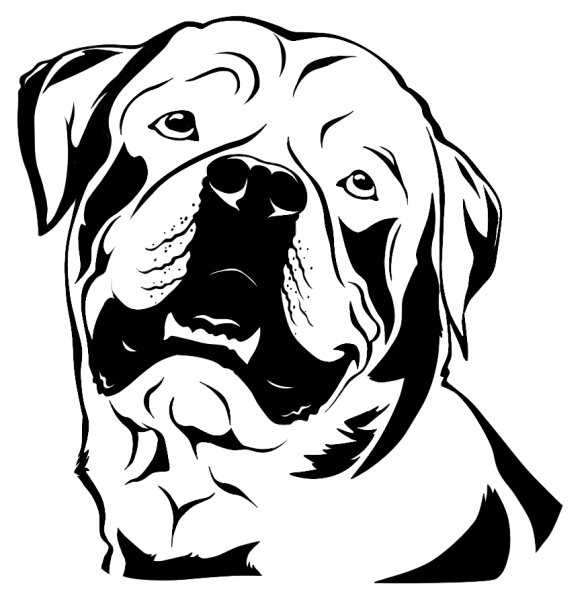 Ротвейлер морда вектор