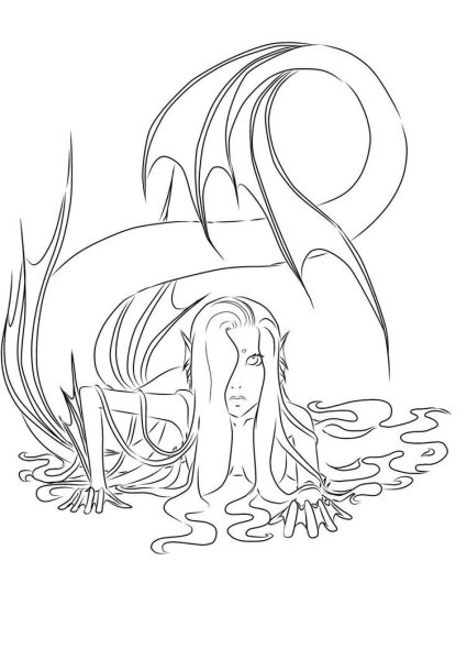 Кикимора Болотная раскраска