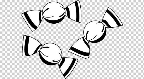 Конфета черно белая