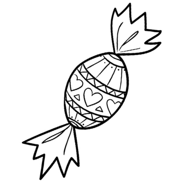 Конфетка раскраска для детей