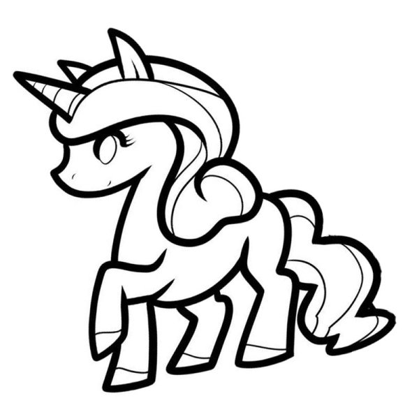 Единорог чб