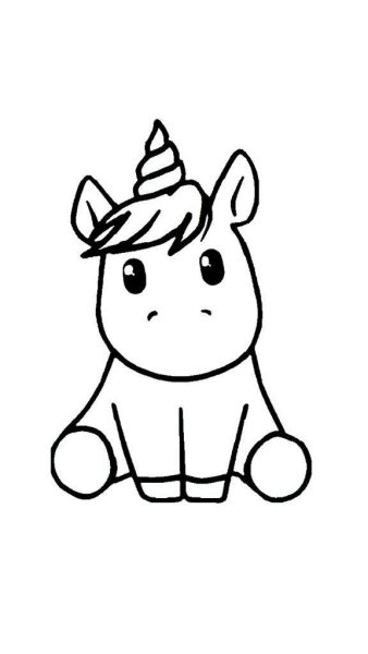 Единорог раскраска легкая