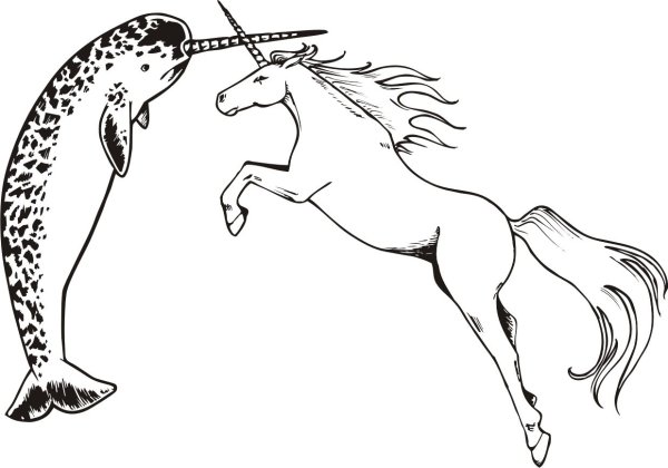 Рисунки для распечатки Единороги